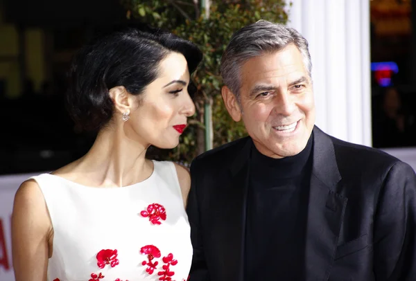 George Clooney och Amal Clooney — Stockfoto