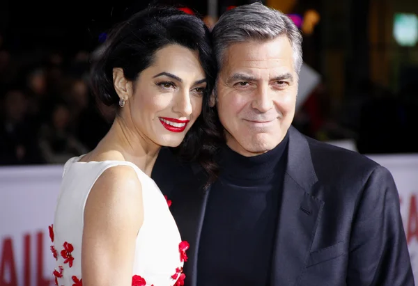 George Clooney e Amal Clooney — Foto Stock