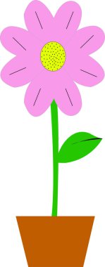 Pembe çiçek vektör