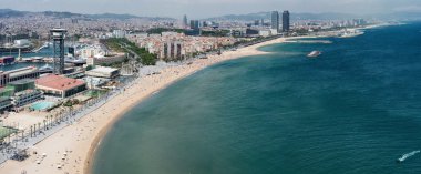 Barcelona beach havadan görünümü