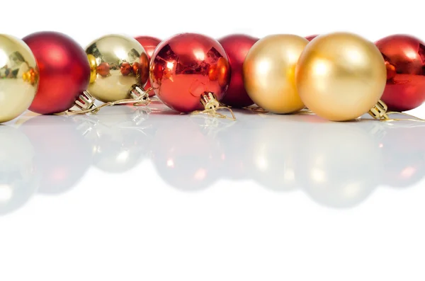 Christmas baubles  wiht space for text — Stock Photo, Image