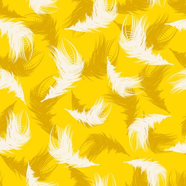 Tavus kuşu tüyü ile sarı Seamless Modeli