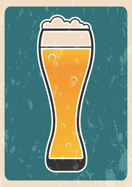 Image vintage de bière — Image vectorielle