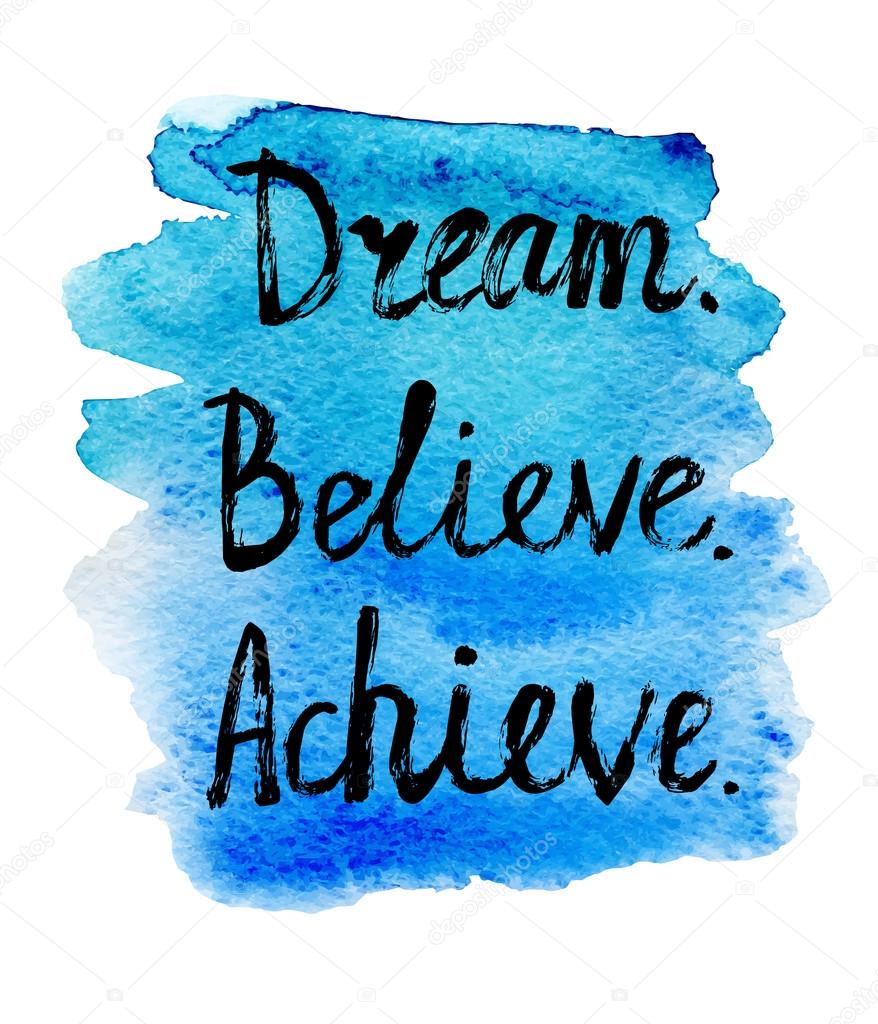 Download Dream Believe Achieve card — Stock Vector © aninata #122056210