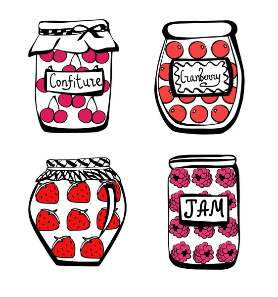 Hand Drawn Illustration Of Plum Jam Jar ストックベクター C Aninata Hand Drawn Illustration Of Plum Jam Jar ストックベクター C Aninata