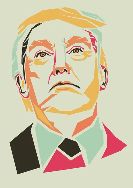 Donald Trump vector — Stock Vector