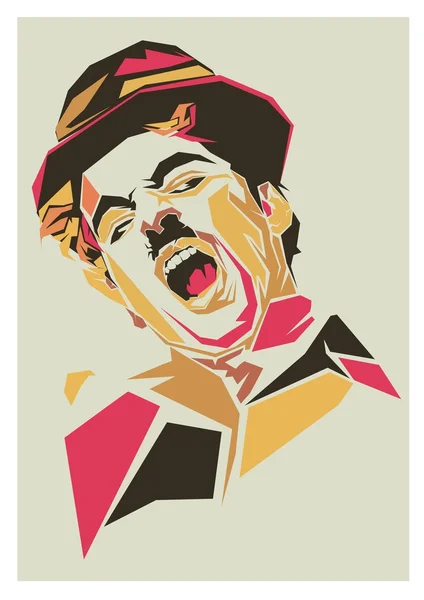 Charlie chaplin pop sanat — Stok Vektör