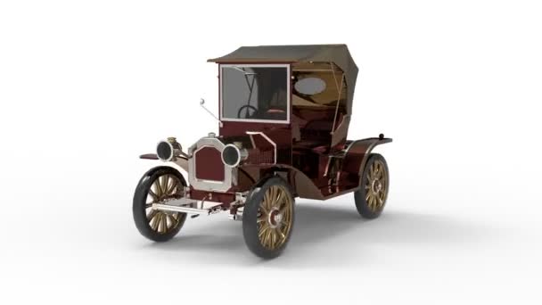 Oude Auto Met Antieke Stijl — Stockvideo