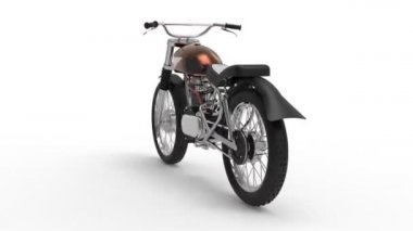 Eski usul motosiklet. Antik motosiklet. Eski eşsiz motosiklet