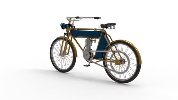 Old Fashioned Unique Bicycle Added Engine — Video