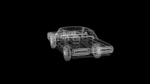 Старомодний Гоночний Автомобіль Класичному Стилі — стокове відео