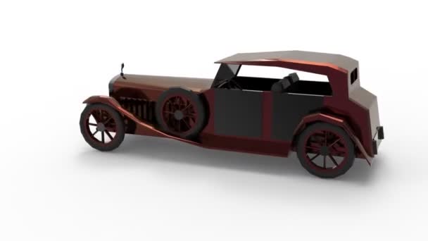 Klasik Tarzda Eski Moda Yarış Arabası — Stok video