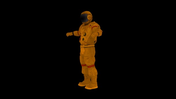 Astronautas Flutuam Espaço Sideral — Vídeo de Stock