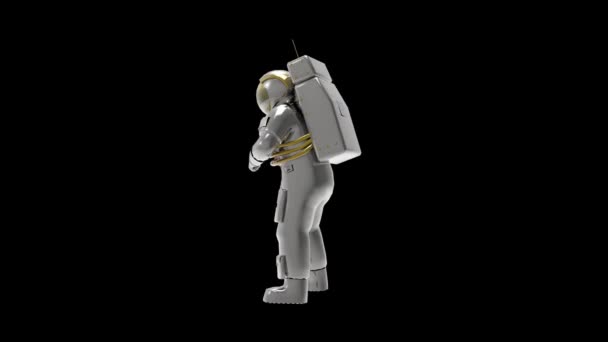 Astronauten Schweben Weltraum — Stockvideo