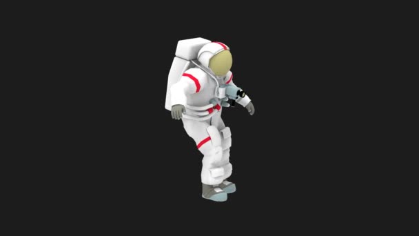 Astronauten Klaar Ruimte Observeren — Stockvideo