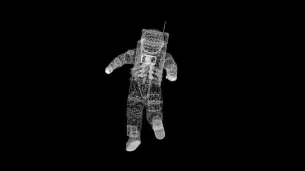 Astronauten Bereit Zur Beobachtung Des Weltraums — Stockvideo