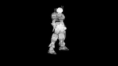 Saldırı modunda savunma robotu