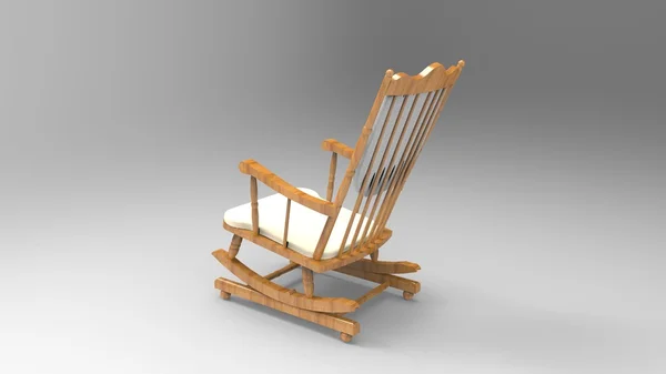 Sillas Madera Blanca Invertida Aisladas Sobre Blanco — Fotos de Stock