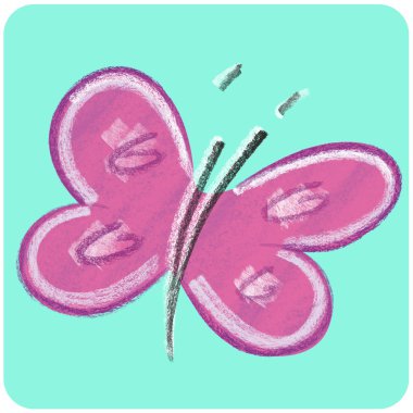 Kelebek - doğum - illüstrasyon