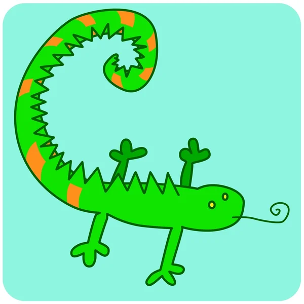 Ilustración Lagarto animal — Vector de stock