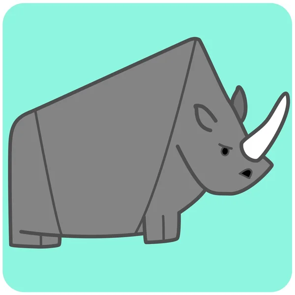 Illustration Rhinocéros animal — Image vectorielle