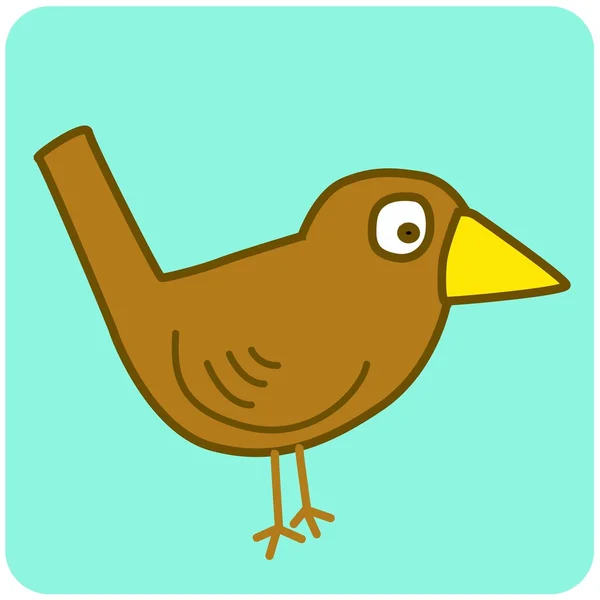 Illustratie vogel dier — Stockvector