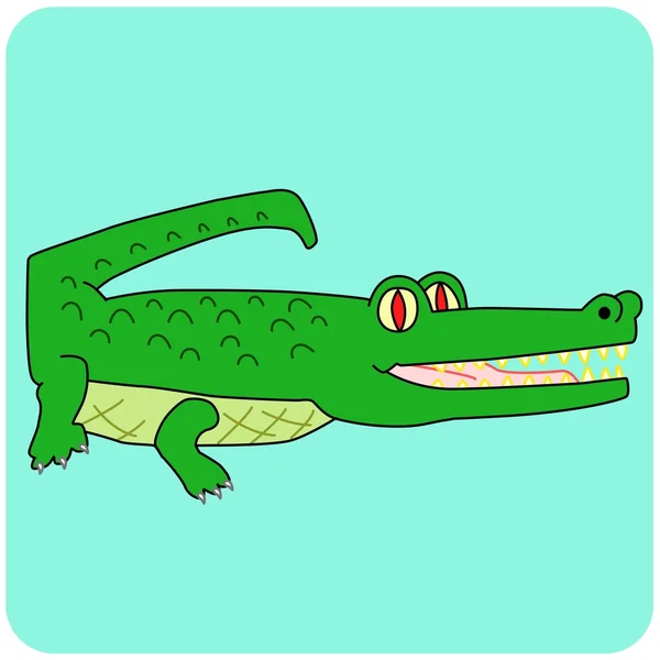 Ilustração Crocodilo animal — Vetor de Stock