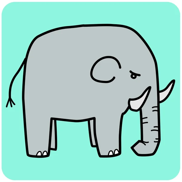 Ábrán látható elefánt állat — Stock Vector
