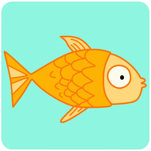Resimde Goldfish hayvan — Stok Vektör