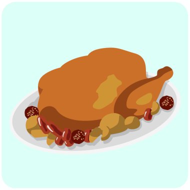 Noel yemeği gösteren resim