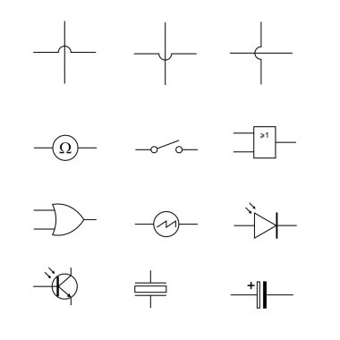 Icon set elektronik