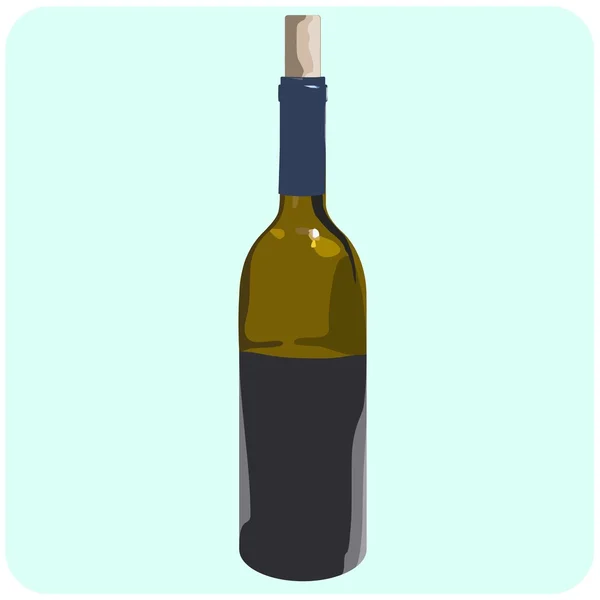 Illustration of Bottle of Wine — Stock Vector