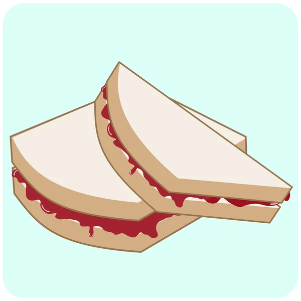 Illustration de Sandwichs à la confiture — Image vectorielle