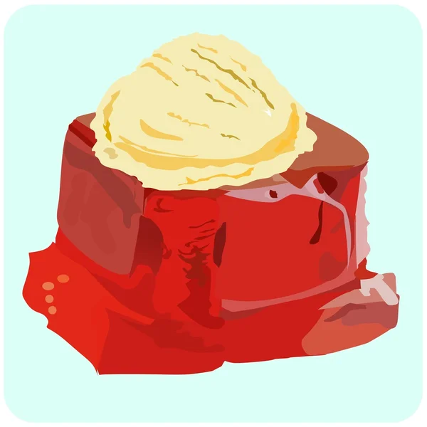 Illustrazione di Gelatina e Gelato — Vettoriale Stock