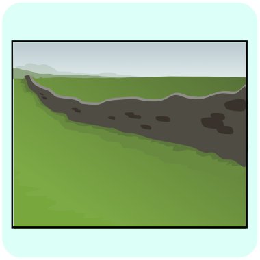 illustration of Hadrians Wall clipart