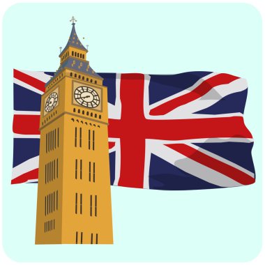 Büyük Ben ile bayrak zemin resmi