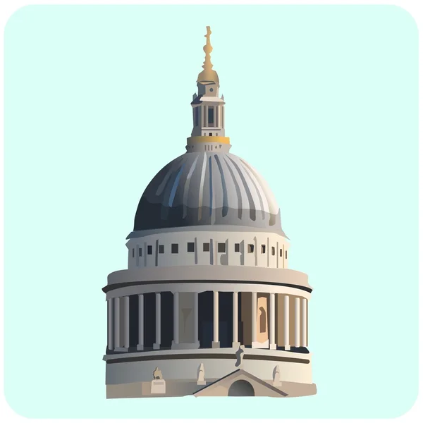 Illustration of St Pauls Cathedral — Stock Vector