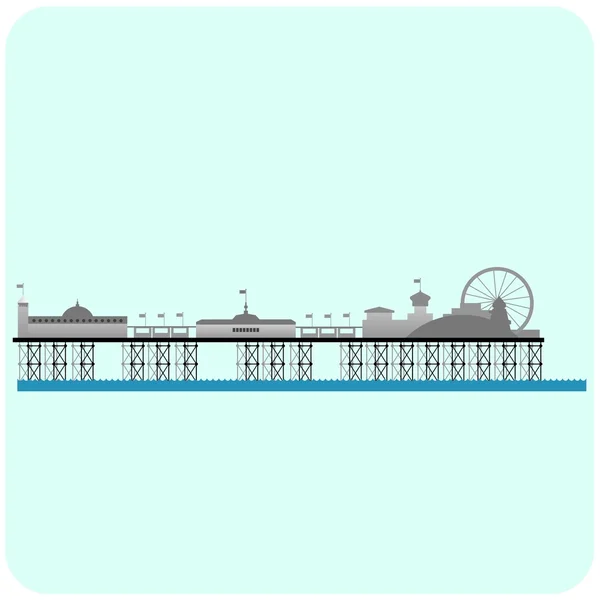 Illustratie van Brighton Pier — Stockvector