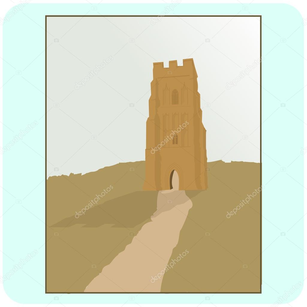illustration of Glastonbury Tor