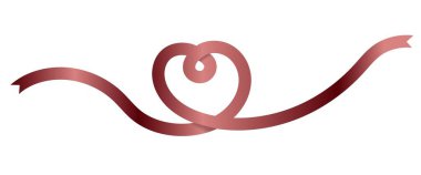 Kalp Biçiminde Vektör Resimleri Kurdelesi