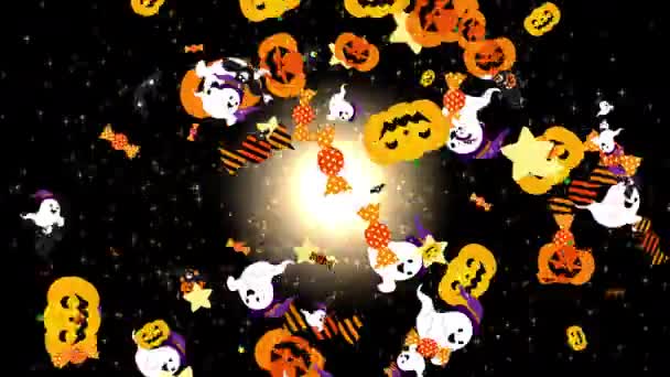 Video Gioco Personaggio Halloween Sfondo Trasparente — Video Stock