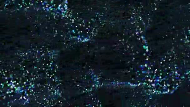Onda Immagine Sfondo Video Delle Particelle Blu — Video Stock
