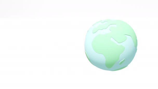 Globo giratorio transparente creado en 3D — Vídeo de stock