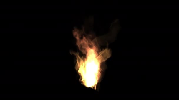 Fireball Image Candle Flame Animation Transparent Background — Stock Video