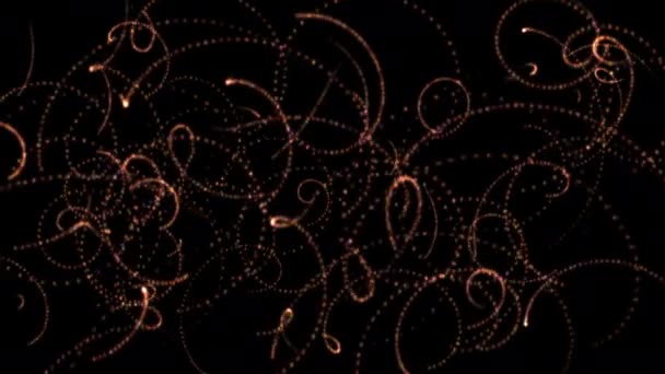 Graphiques Fond Des Étincelles Colorées Dans Ciel Nocturne — Video