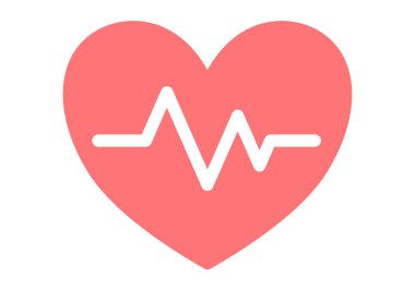 Kalp ve elektrokardiyogramın basit tasarımı.