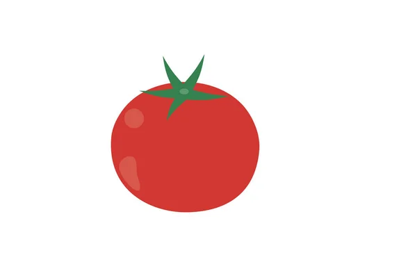 Vektor Ilustrasi Sederhana Dan Lucu Tomat - Stok Vektor