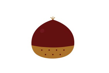 Basit ve şirin bir kestanenin vektör çizimi