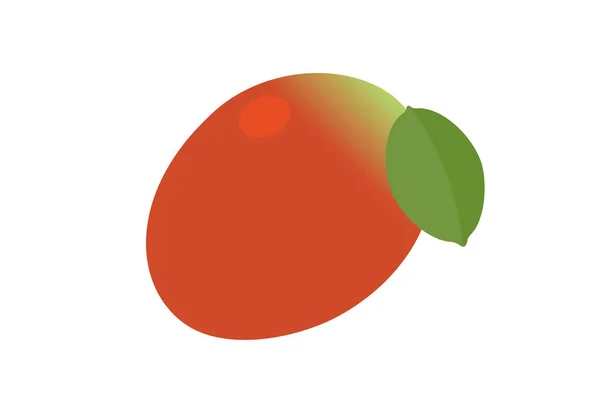 Vektor Illustration Einer Einfachen Und Niedlichen Mango — Stockvektor