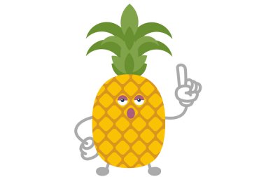 Gösterilecek basit ve şirin armut karakterinin vektör çizimi